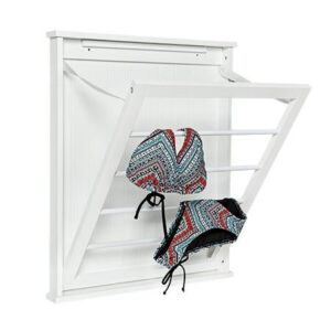 Foldable Over-the-Door and Wall-Mount Clothes Drying Rack (80-Feet) - White