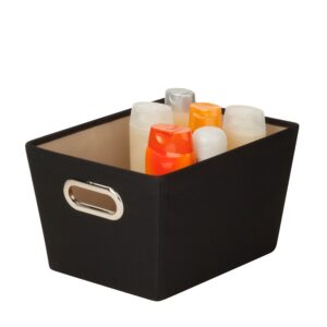 Small Storage Bin with Handles - Black