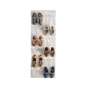 24-Pocket Over-the-Door Hanging Shoe Organizer - Natural