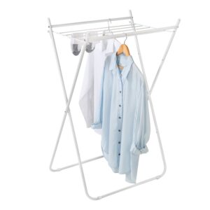 Metal Collapsible Clothes Drying Rack - White