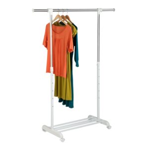 Mobile Adjustable Garment Rack - White