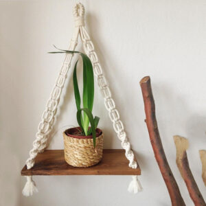 Macrame Hanging Wall Shelf