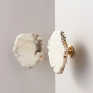 White Turquoise Stone Cabinet Knob and Pull