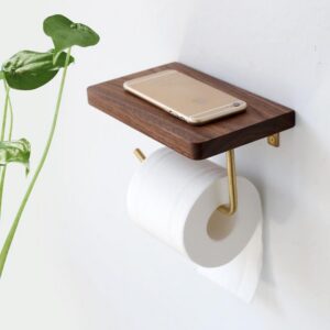 Multipurpose Wooden Toilet Paper Holder