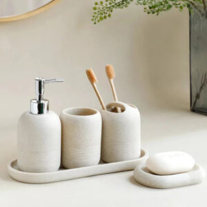 Stone Bathroom Accessories Set