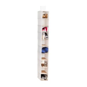 Bamboo 10-Tier Hanging Shoe Organizer
