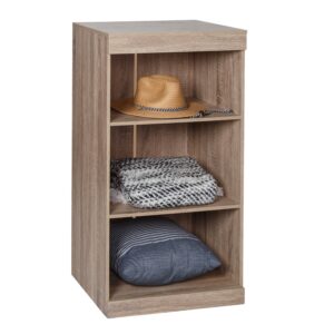 3-Tier Stackable Shelf Organizer with Anti-Tip Hardware - Brown