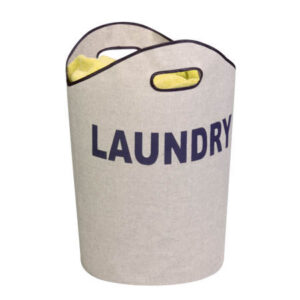 Laundry Basket with Handles - Gray and Navy