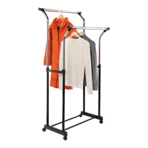 Heavy-Duty Double-Rod Garment Rack