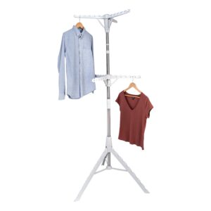 2-Tier Tripod Clothes Drying Rack - White