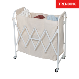 Folding and Rolling Accordion Triple Laundry Sorter - Natural