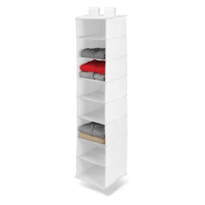 8-Shelf Hanging Closet Organizer - White